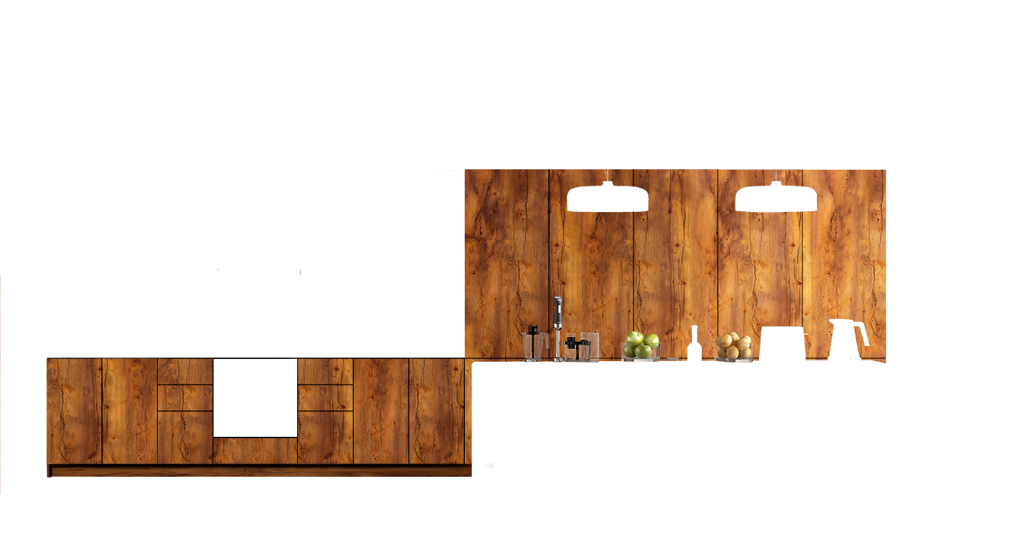 Cocina Mueble Bajo Canela