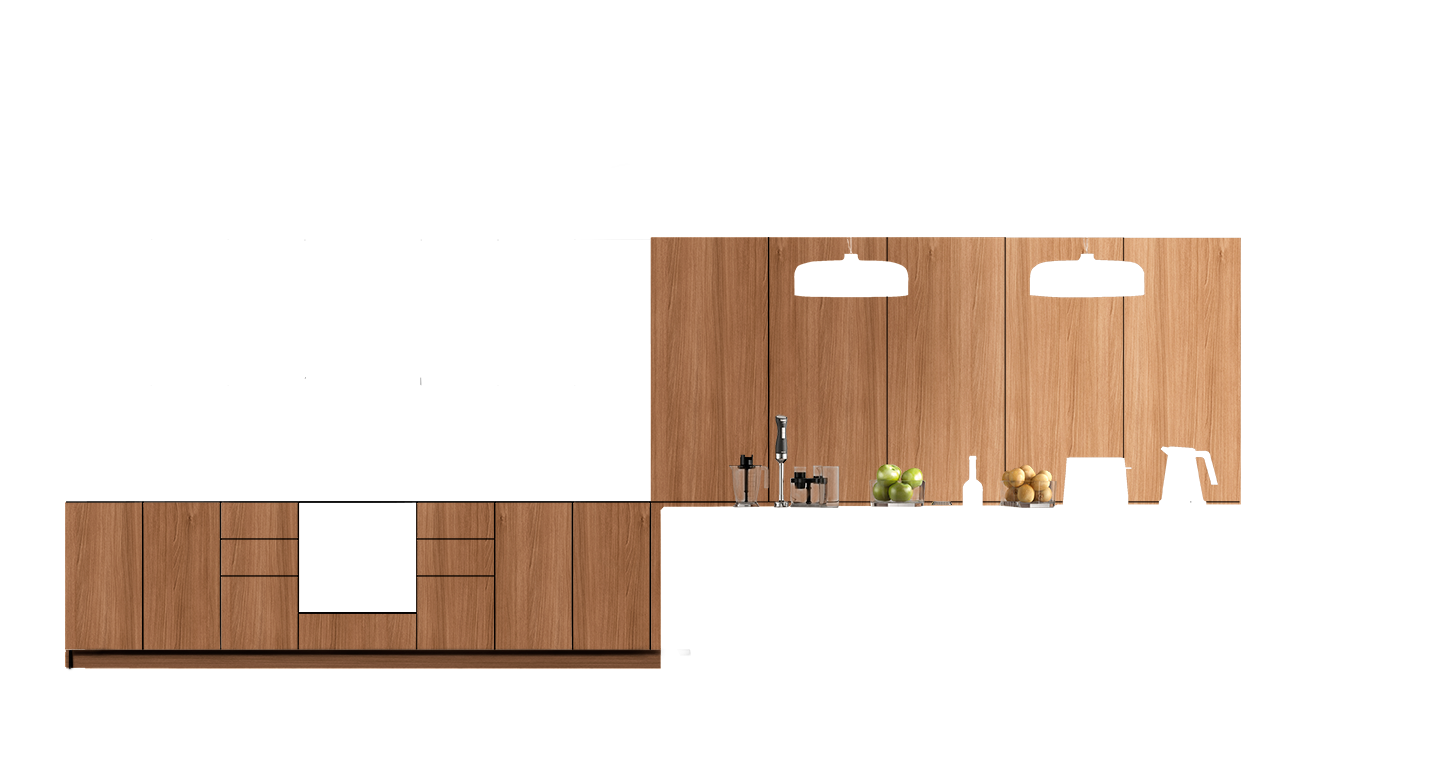 Cocina Mueble Bajo Nuez