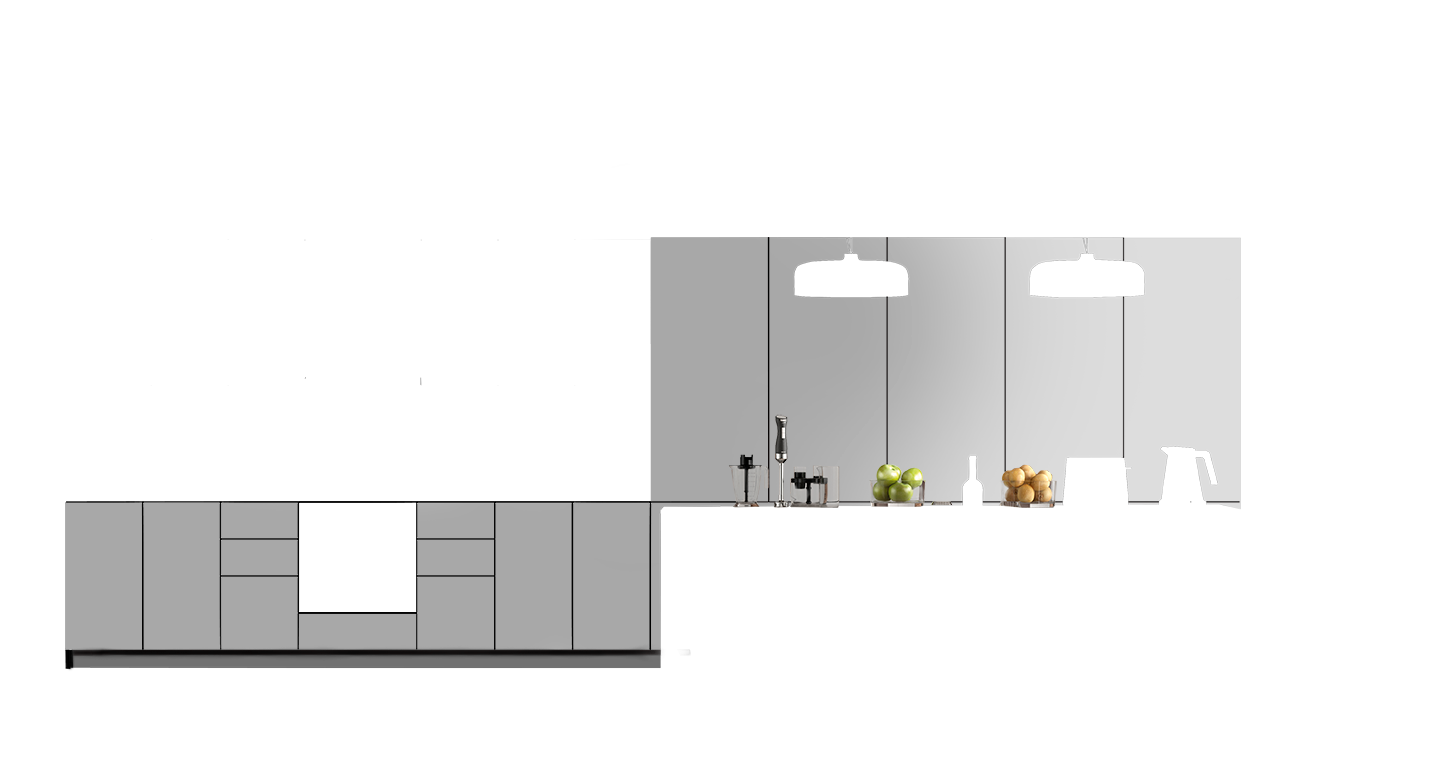 Cocina Mueble Bajo gris