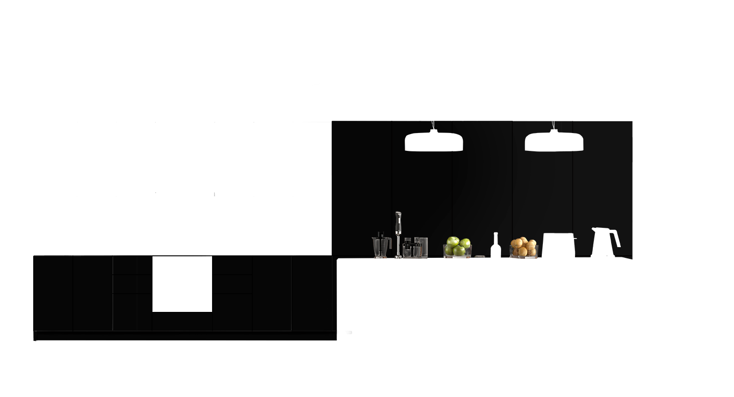 Cocina Mueble Bajo negro