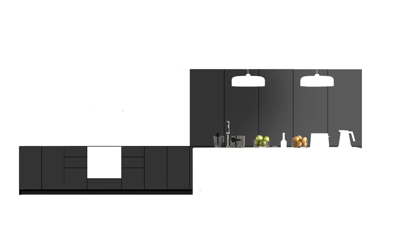 Cocina Mueble Bajo titanio