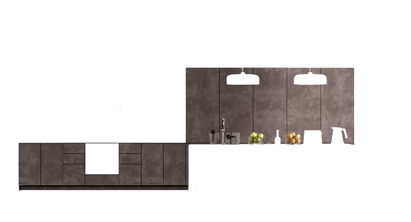 Cocina Mueble Bajo Piombo