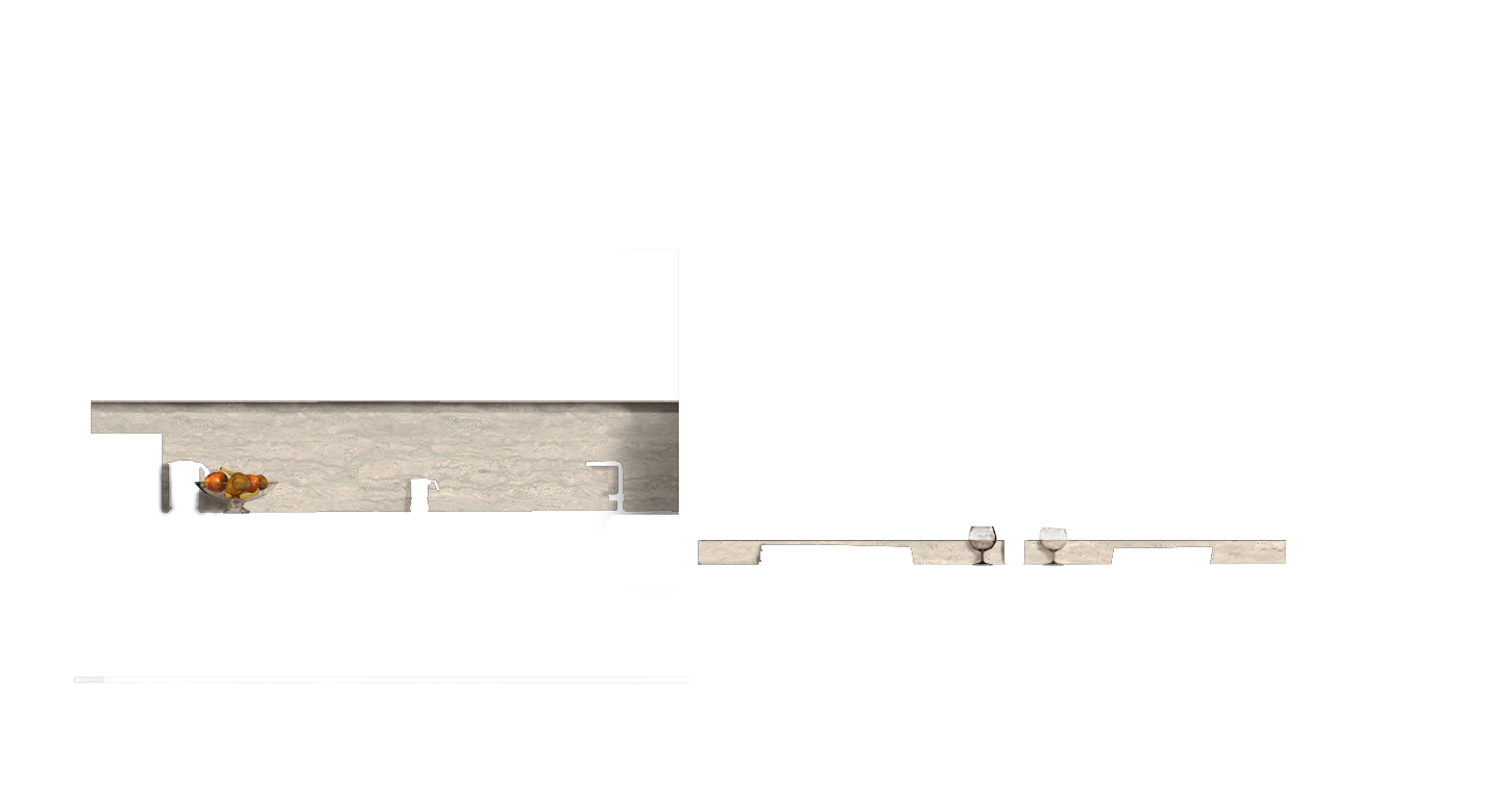 Cocina Backsplash Travertino