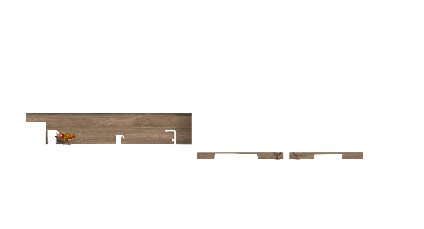 Cocina Backsplash Roble Natural
