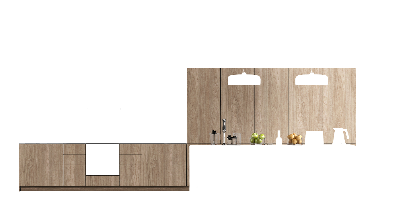 Cocina Mueble Bajo Roble Natural